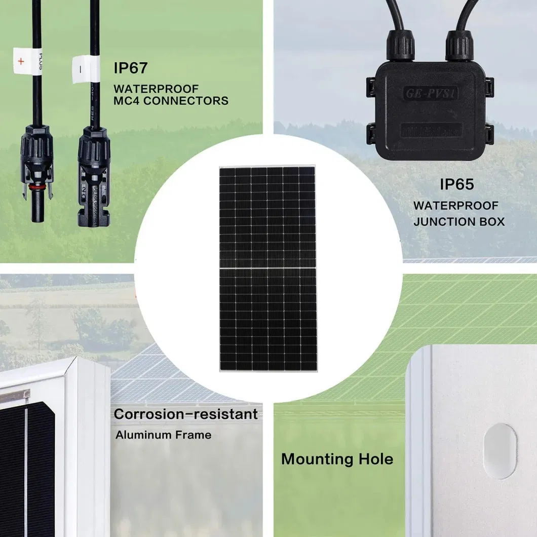 550 Watt Solar Panel for on/off-Grid Rooftop Charging Station Farm Yacht