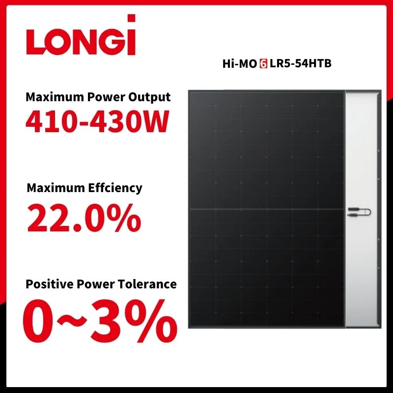 Longi Solar PV Modules Mono-Facial Solar Energy System 405W 410W 415W 420W 425W Solar Panel with Great Price