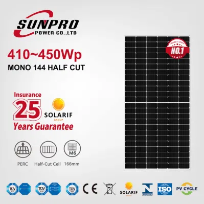 Sunpro Power 440 W 445 W 450 W 455 W 460 W monocristallino 166 mm M6 Half Cut 72/144 celle pannello solare mono PV energia Power