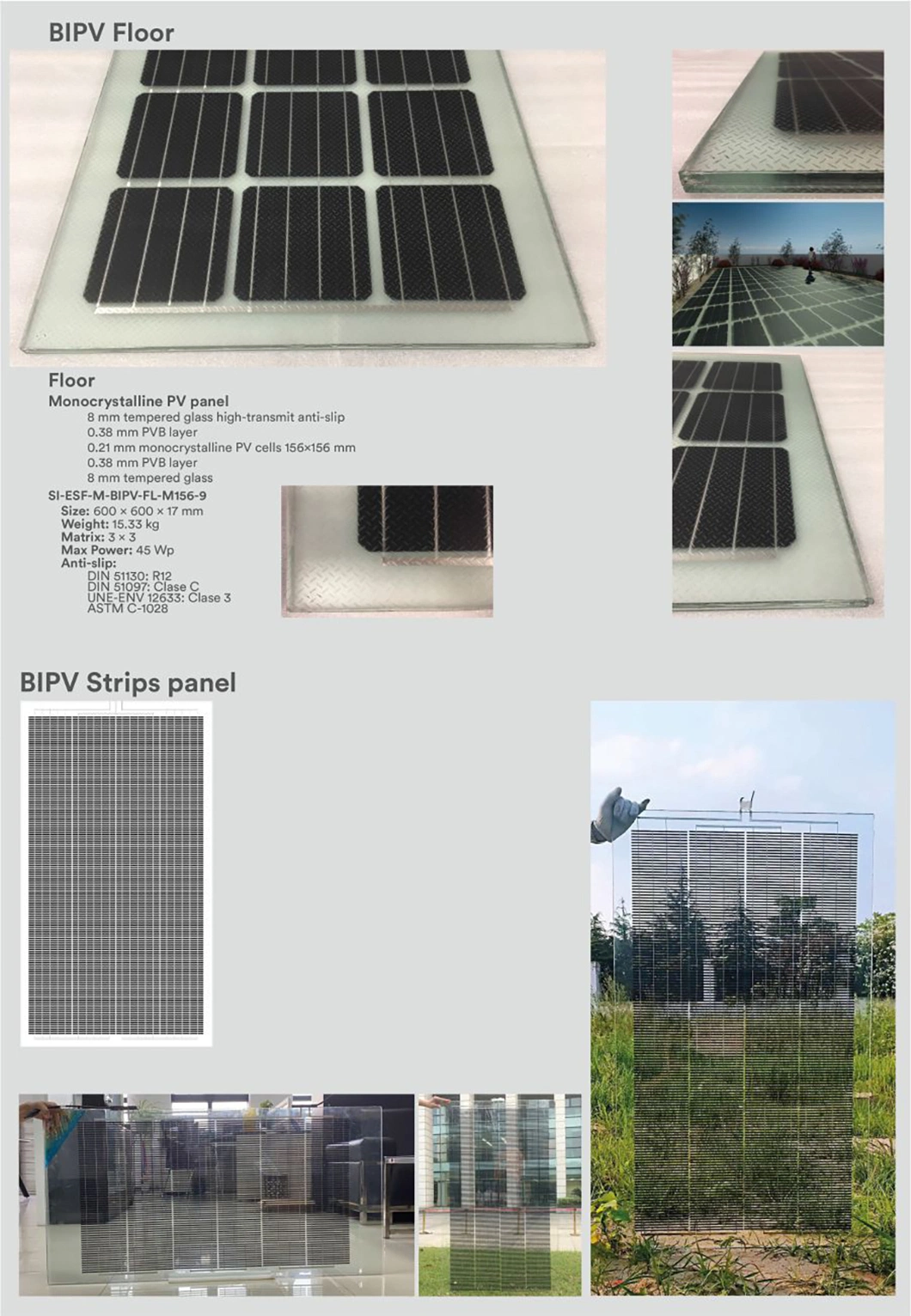 Weup 270W 280W 300W 360W 400W 500W BIPV Transparent Solar Double PV Glass Power Panel Price
