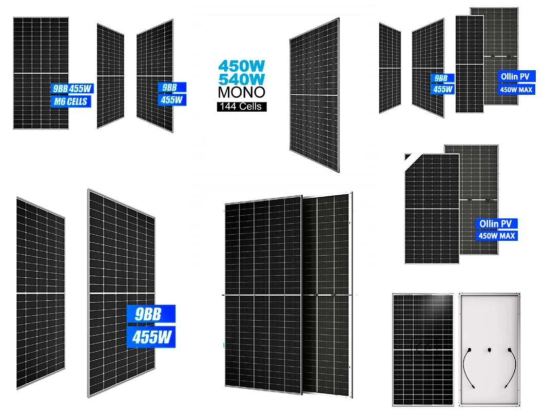 435W 440W 445W 450W 455W Module Monocristalino De OEM PV Monocrystalline Shingled Half Cell 166mm Solar Panel