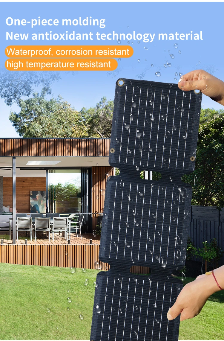 Holasola Foldable Portable Flexible Waterproof Mini High Efficiency Solar Panel Power for Cell Phone Laptop 21W