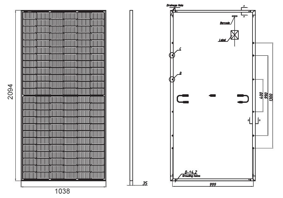 CE Approved 450 Watts Panels Paneles Solares Portatiles Perc Mono Solar Panel