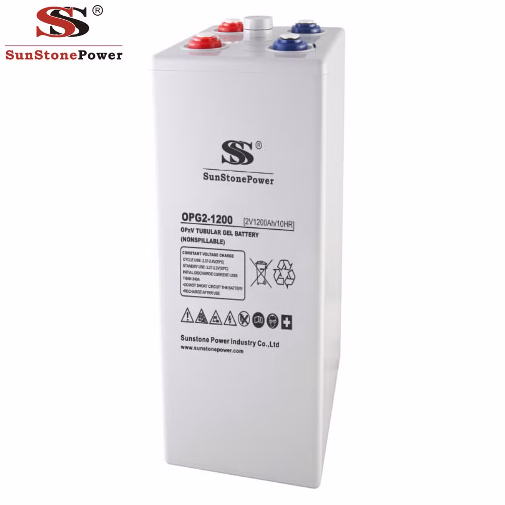 2V 1200ah Deep Cycle Gel Opzv Battery for Solar Energy Systems