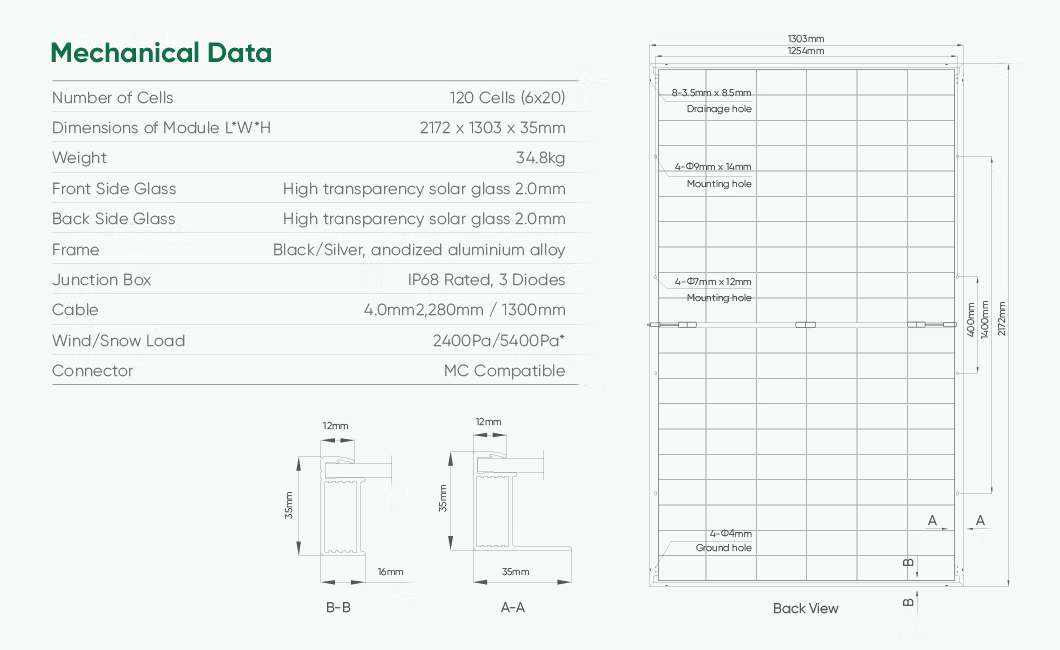 Sunpal Monocrystalline Solar Module 670watt 665watt 610W 600W 590W