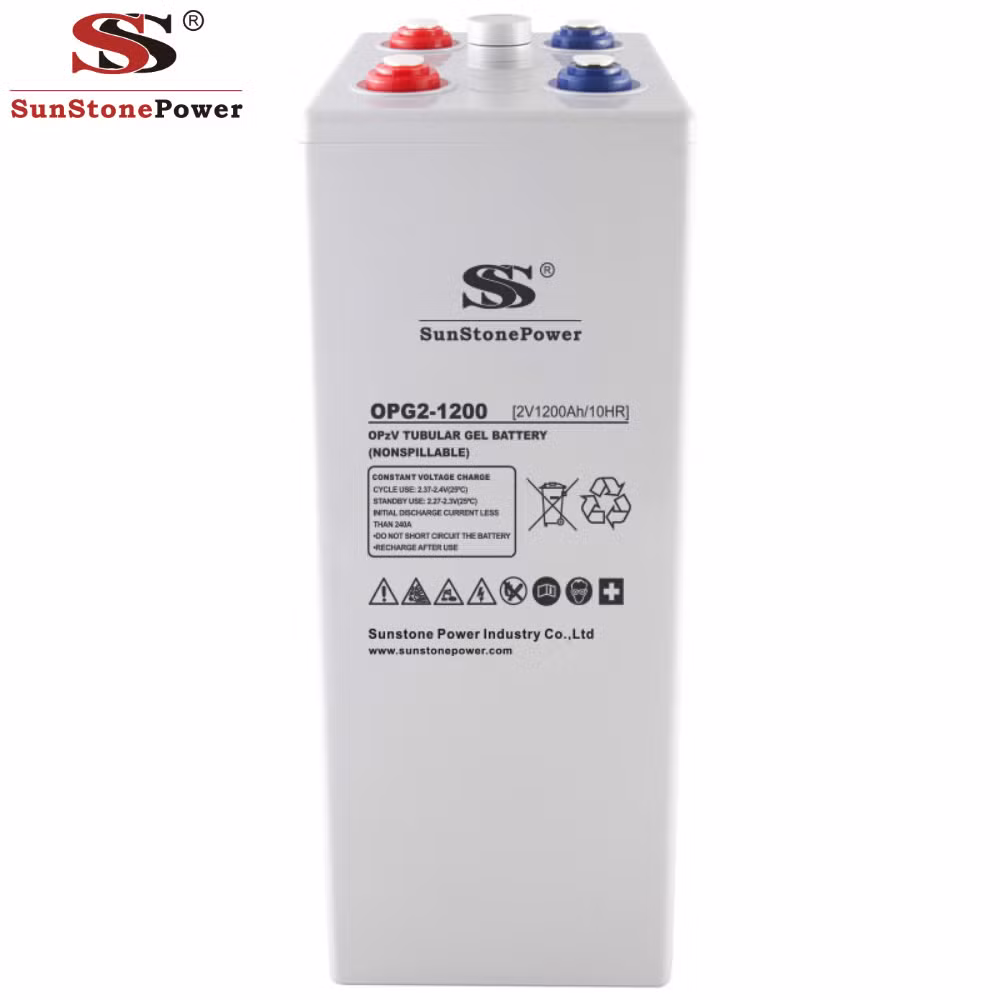 2V 1200ah Deep Cycle Gel Opzv Battery for Solar Energy Systems