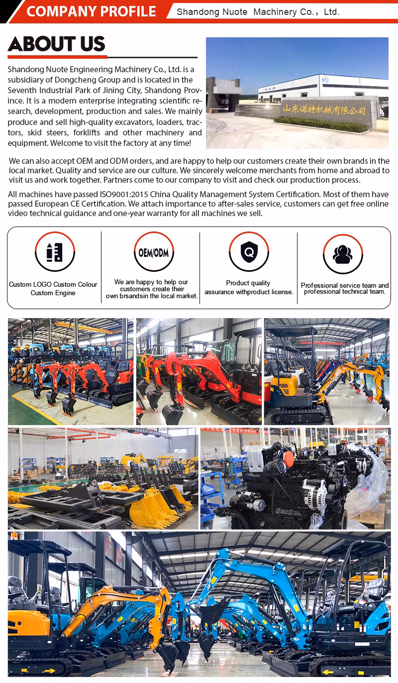 Crawler-Type Walking Big Arm Side Swing Micro Small Excavator to Dig The Land and Soil