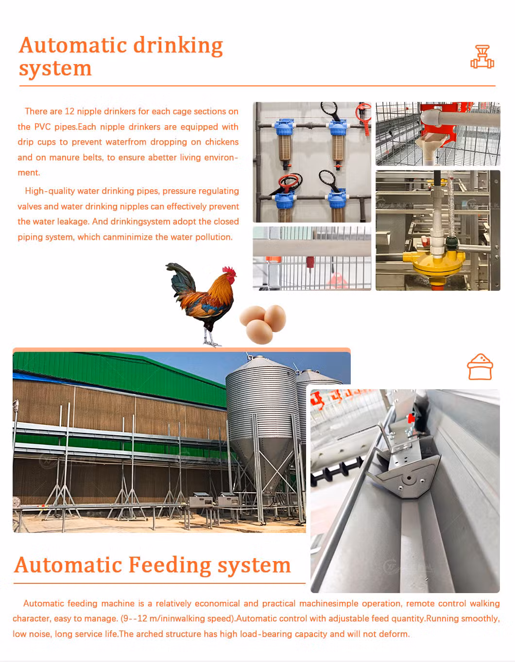Automatic Poultry Farming Breeding Hatching Equipment Chicken Battery Cages for Roosters