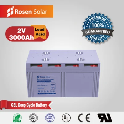 Rosen 2V Solar Batteries 3000ah Gel Deep Cycle Battery Power Storage