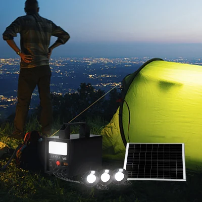 Portable 40W 60W Home Lighting Solar Kits Mini Solar Energy Storage with 4 LED Bulbs 12V DC TV Power Supply Station Generator