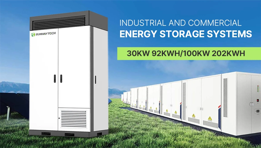 Factory Outdoor Cabinet LFP LiFePO4 Battery Industrial and Commercial Energy Storage Systems Bess Ess 30kw 92kwh