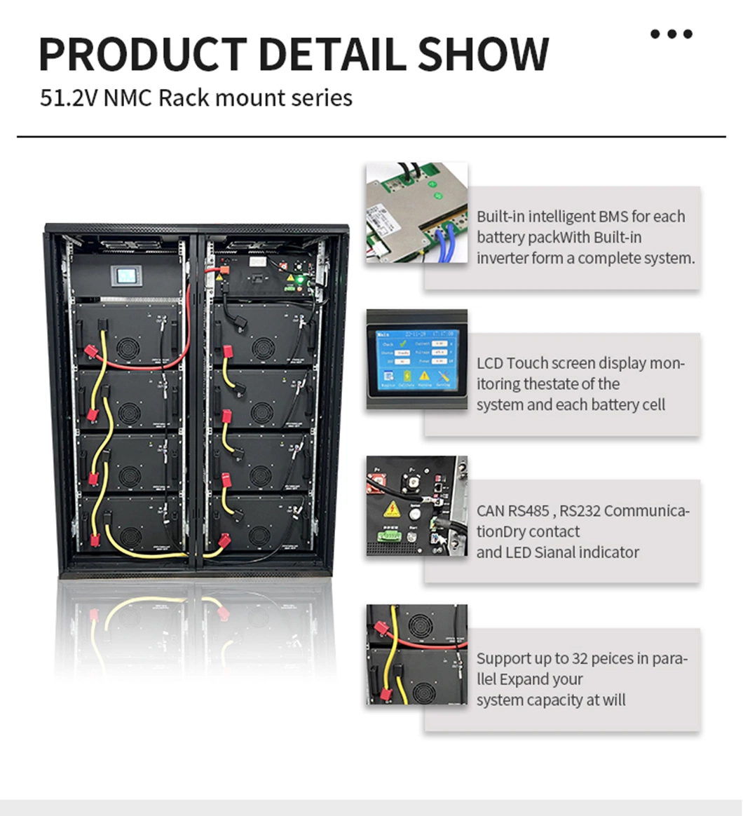 Customization Outdoor Solar Lithium Ion Battery Rack Cabinet Backup Battery Energy Storage System