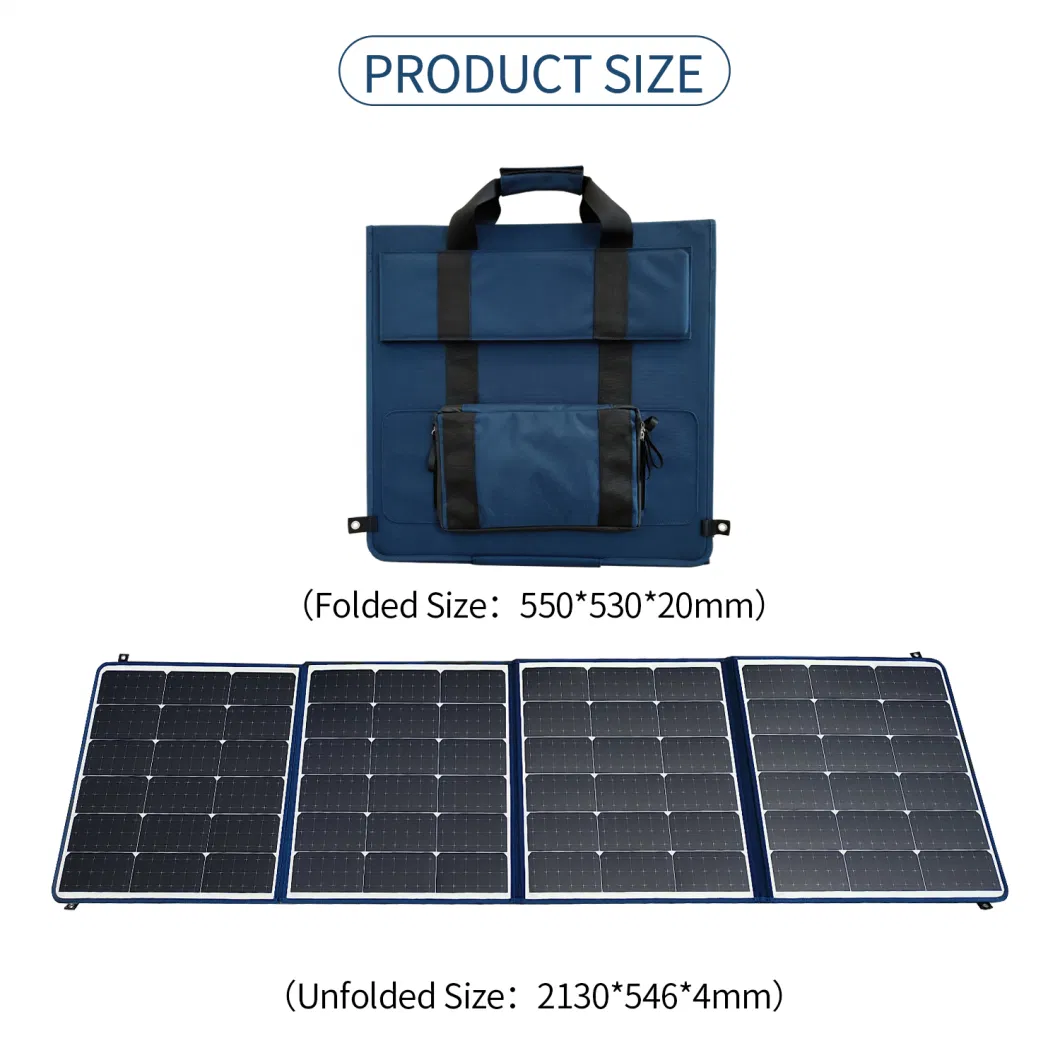 Portable Solar Panel Kit Energy Storage High Efficiency Module Solar Panels Price for Solar Generator Outdoor Camping RV Emergency Home Solar Power System