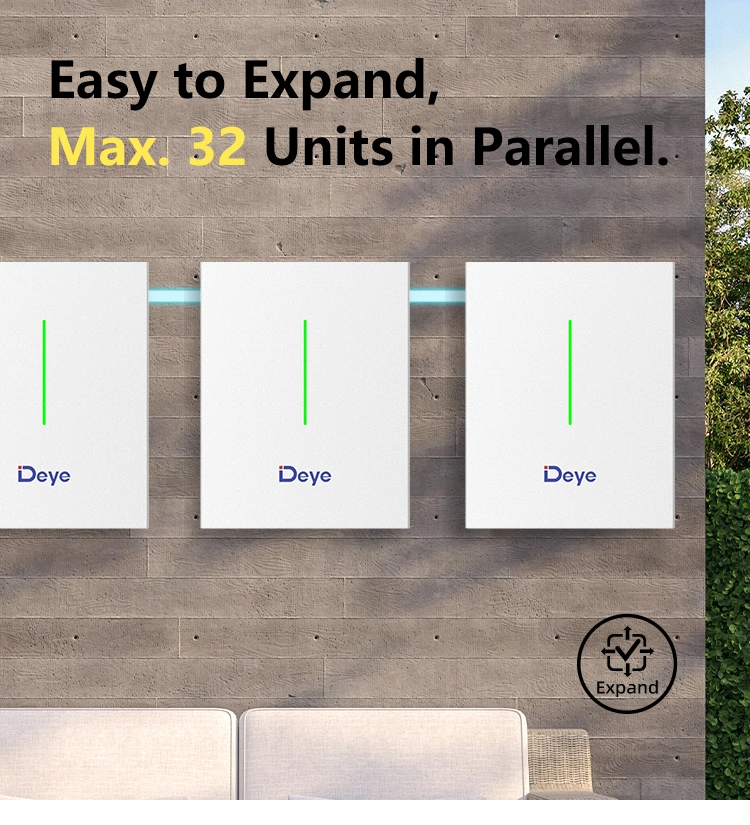 Deye Ess RW-F10.2 Scalable Capacity 200ah LiFePO4 Battery Solar System with Battery Energy Storage