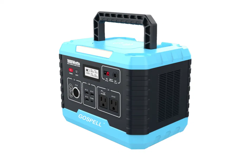 1000W 216000mAh Energy Storage Battery Charger Power Bank Portable Solar Generator Outdoor Emergency Power Station Systems