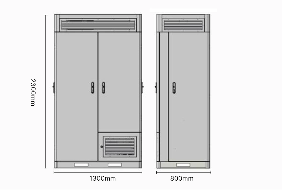 Factory Outdoor Cabinet LFP LiFePO4 Battery Industrial and Commercial Energy Storage Systems Bess Ess 30kw 92kwh