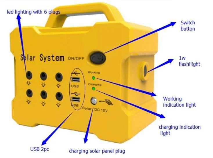 PV Panel Storage Systems Kits Solar Energy Power System for Home Outdoor Camping Hiking Fishing