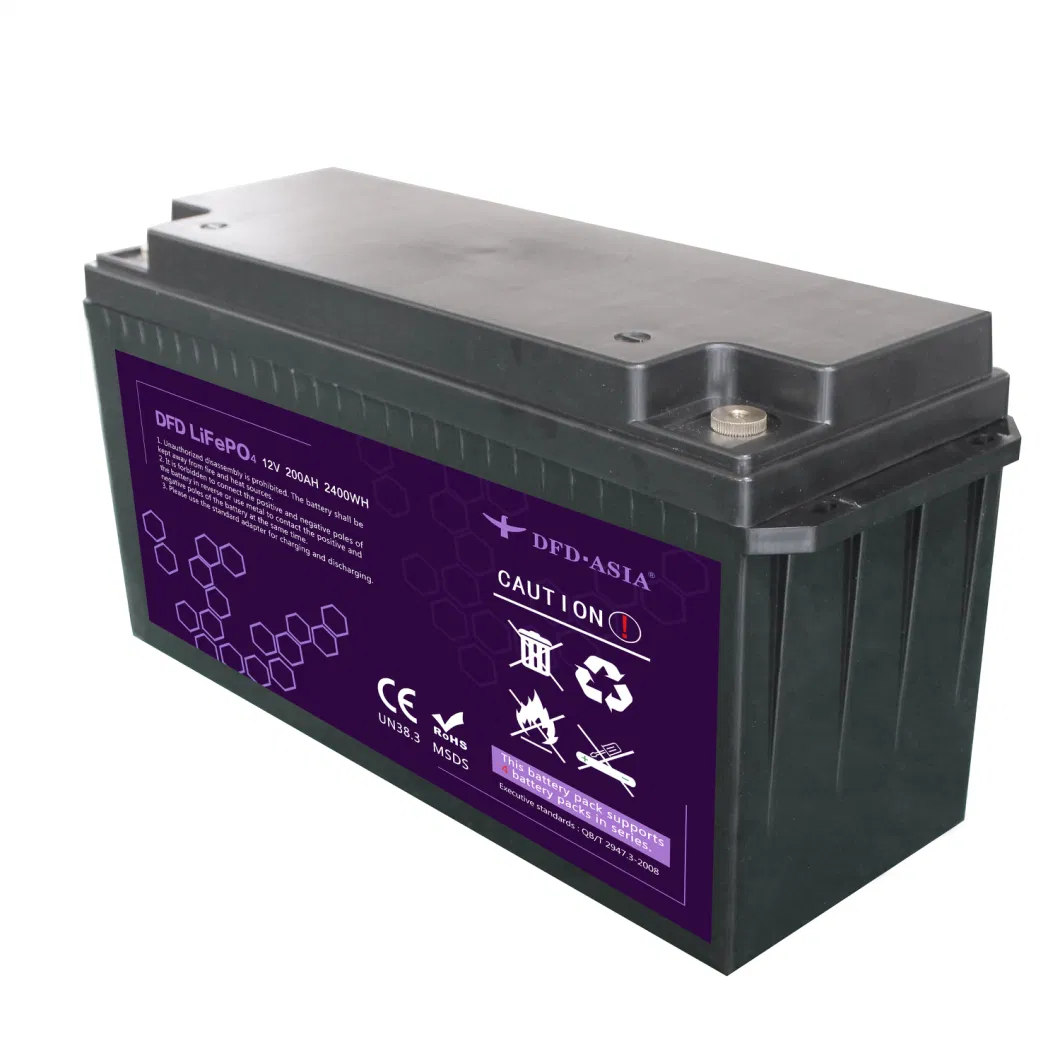 OEM Marine Golf Cart RV Forklift 36V Battery Pack 12V 200ah Lithium Baterias De Litio 24V 100ah LiFePO4 Battery