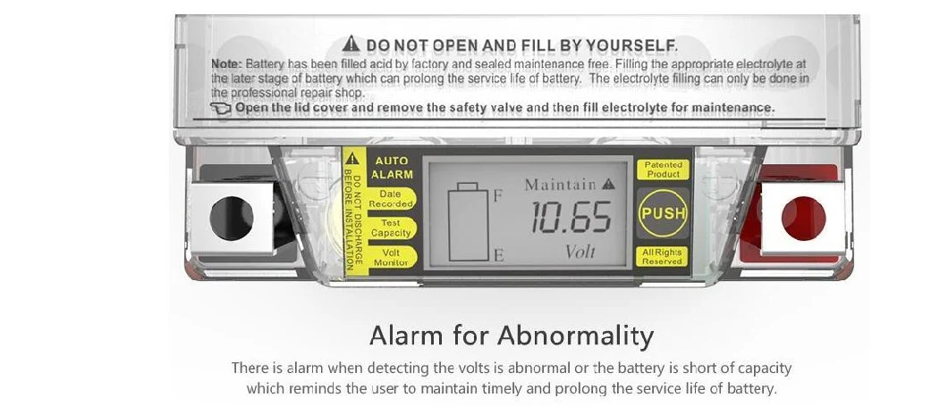 12V 21ah Utx21L-BS Outdo Digital Display Intelligent Maintenance Free Factory Activated Motorcycle Power Sports High Performance Rechargeable Lead Acid Battery