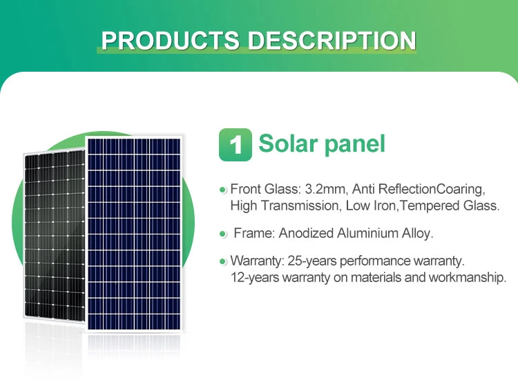 Rooftops Balcony Photovoltaic Complete off Grid 5kw 3kw 1000W 10kw 10 Kw 6kw 15kw Battery Storage Panel Set Energy Hybrid PV Solar Power Systems Price for Home