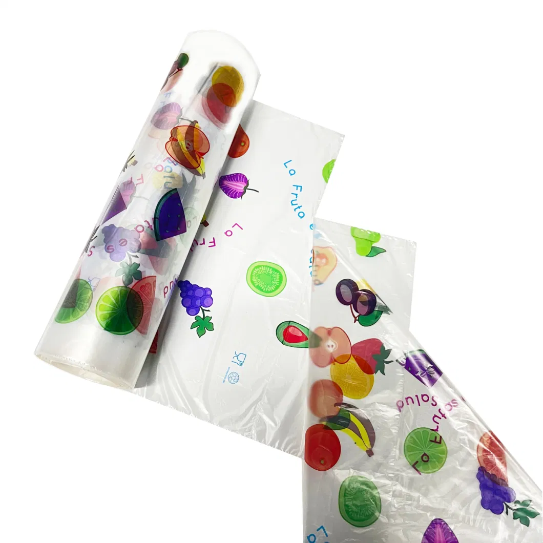 Wholesale Transparent PE Clear Bag Grocery Food Package Logo Printing Customization