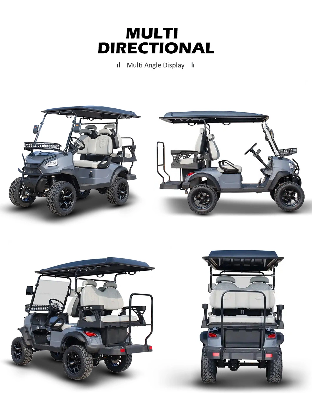 Best 4 Seat 48V/72V Lithium Battery 5kw/7kw Sightseeing Bus Club Car Electric Golf Car Buggy Golf Carts