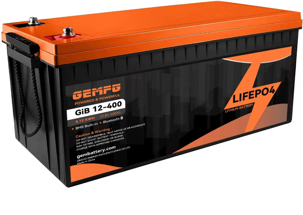 GEM BATTERY Lithium LiFePo4 12.8V400AH Battery - MaxCharge Energy Storage