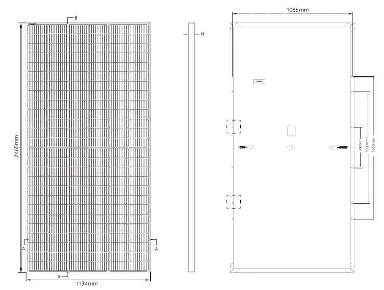 Light Industry 156 Monocrystalline Cells Jinko Solar Energy 590W Tiger Neo 78hc