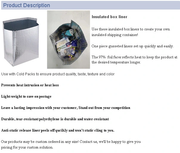 Thermal Insulation Package for Food and Fruit, High Performance Heat Preservation Bags, Source Manufacturer for ODM and OEM