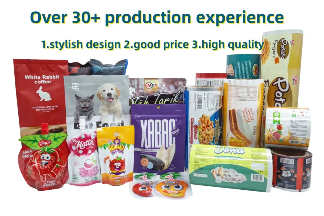 Food Package Zipper Manufacturer Snack/Coffee/Powder Stand up Pouches