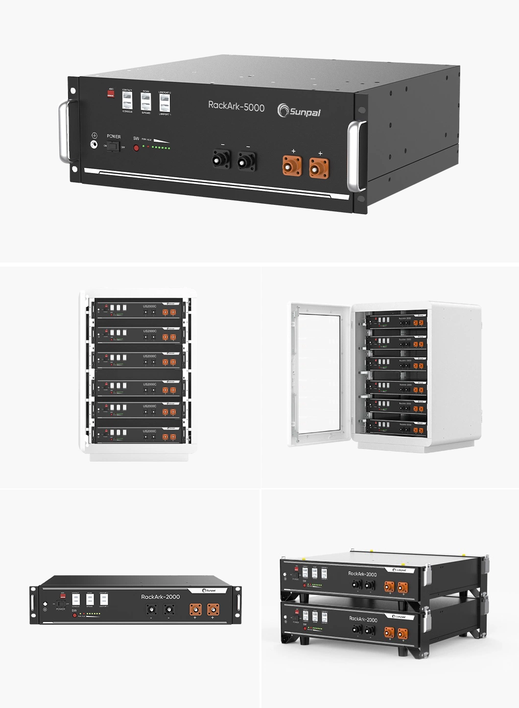 Sunpal Top 10 Lithium Batteries 48V 5kw 6.5kw 10kwh Rack LiFePO4 Battery Compatible with Deye