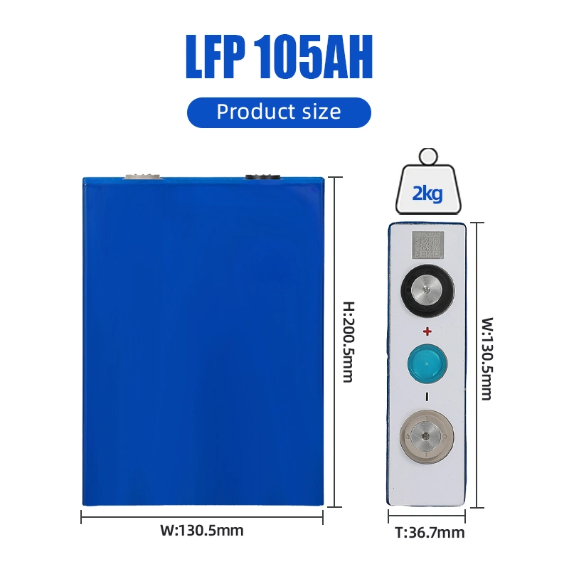 Factory Wholesale 3.2V 100ah 105ah Rechargeable LFP 36V Vehicle Lithium Solar Battery for Golf Cart RV PV