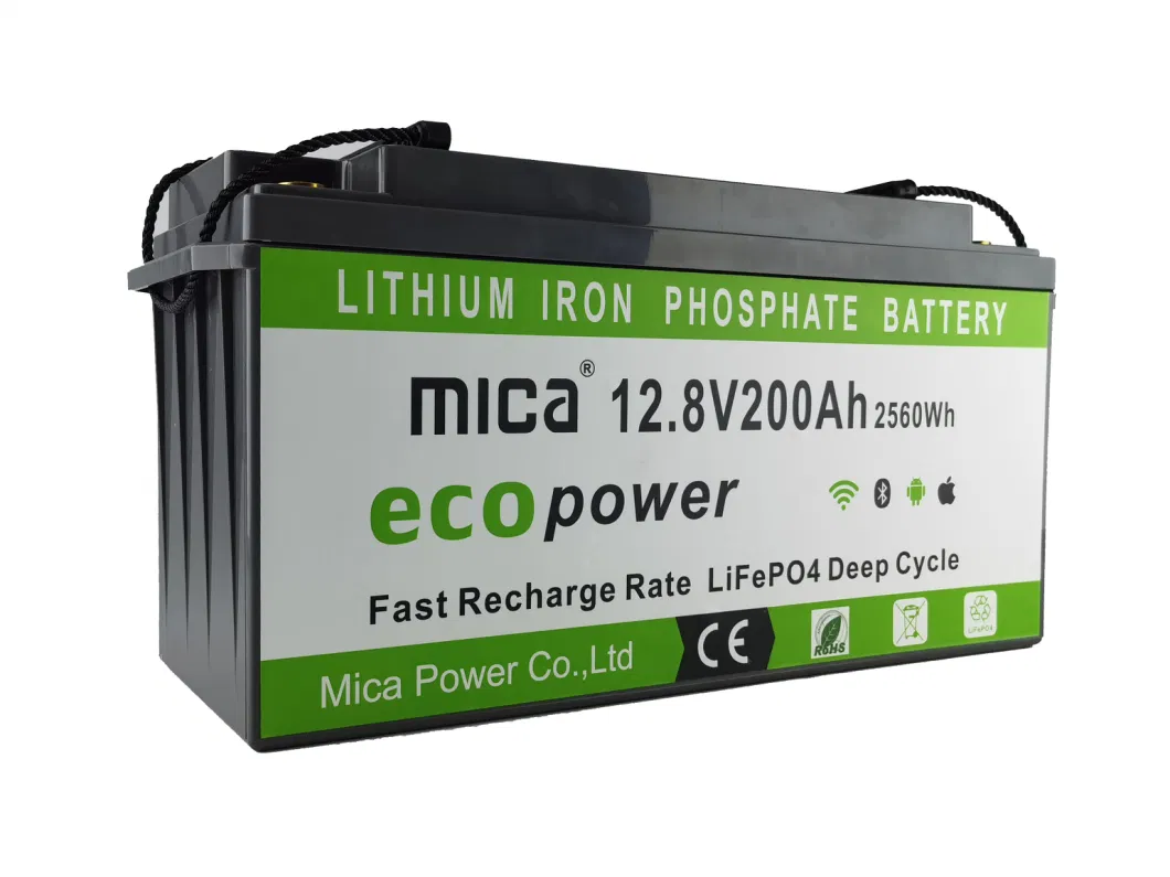 15 Years Factory OEM 12V 12.8V 24V 36V 200ah/100ah/300ah Lithium Phosphate LiFePO4 Battery for Solar Energy Storage/Marine/RV/Boat/Bluetooth APP with Un38.3/UL