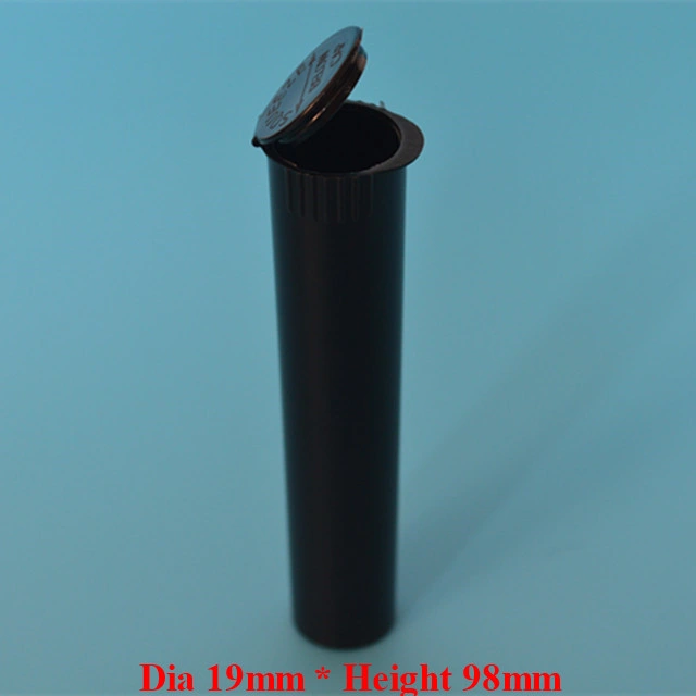 Child Resistant Plastic Tube 98mm 116mm Pre Rolled Cone Pop Top Tube Package