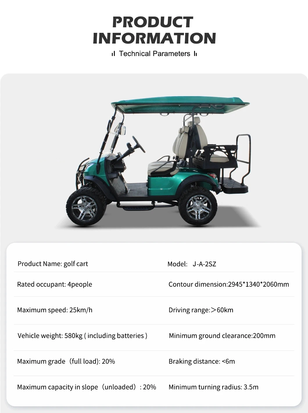 Wholesale 48V Electric Best New Electric Lithium Battery Street Legal Buggy Hunting 2+2 Seater Golf Carts