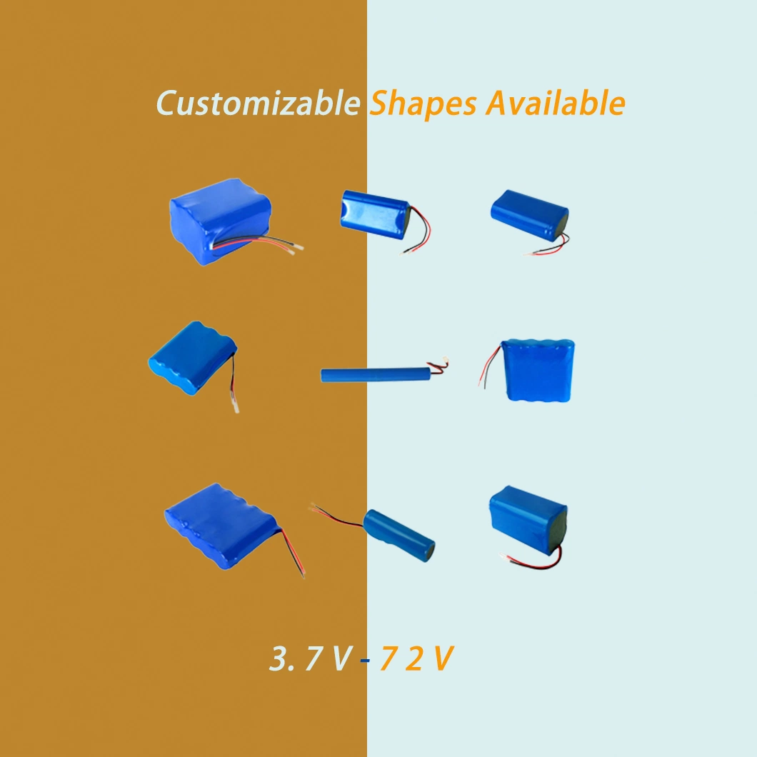 48V Battery Support 3c 7.4V Rechargeable 2600mAh Power Cell 18650 2s1p Li-ion Batteries Pack Low Discharge Lithium Iron Phosphate Battery Pack 11.1V 18650 2600m