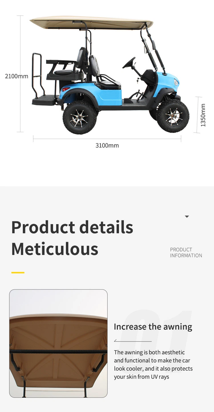 Best Price for 2+2 Seater Electric Golf Cart/Golf Buggy for Sale Lithium Battery 5kw/7kw System for Sale