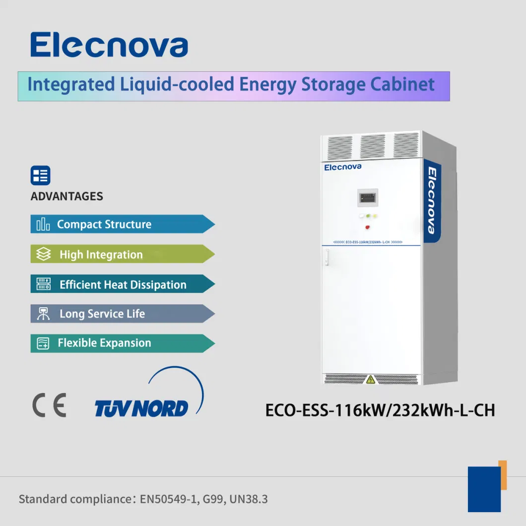 Commercial Outdoor Liquid Cooling All-in-One Ess Cabinet Integrated Energy Storage System