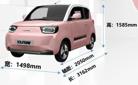 2doors 4seats Bev Small EV New Energy Vehicle Pony Electric Auto Factory BAW