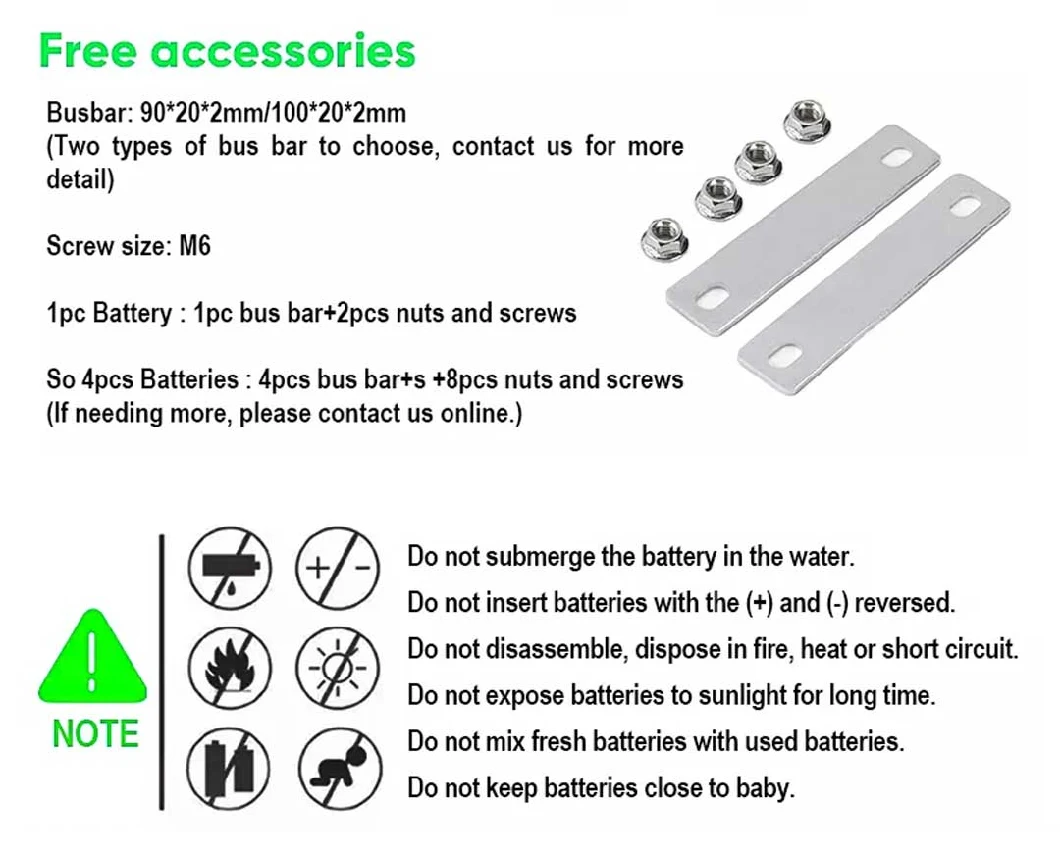 Manufacturer Supply 3.2V200ah Lifep04 Prismatic Lithium Phosphate Battery Cell for Solar Energy System Solar Street Light Golf Cart Backup Inverter