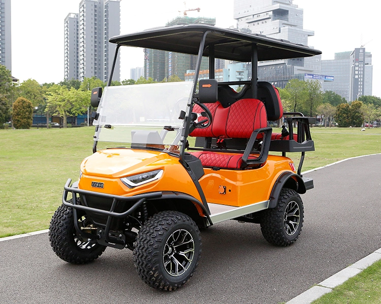 48/72V 2024 Brand New Design 4 Seat Sightseeing Bus Club Car Electric Lithium Battery Golf Buggy Hunting Cart with DOT