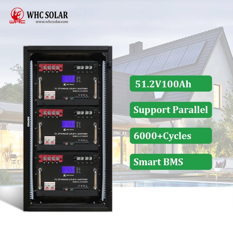 Whc Factory ODM&OEM LiFePO4 Battery 12V 100ah 200ah 300ah for Electric Car Agv RV Marine Golf Cart Home Energy Solar Storage with Bluetooth APP &amp; Self-Heating