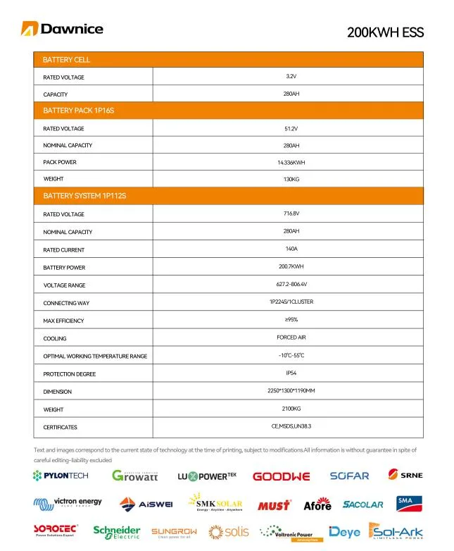 Outdoor 200kw Battery Energy Storage Lithium Battery Energy Storage System All in One for Commercial Use