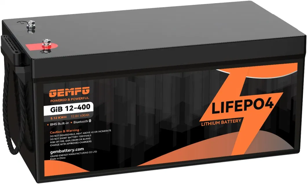 GEM BATTERY Lithium LiFePo4 12.8V400AH Battery - MaxCharge Energy Storage