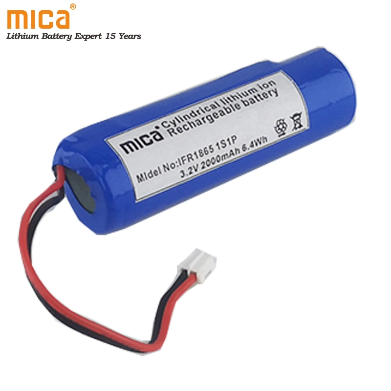 18650 1s1p Li-ion Battery 3.2V 2000mAh Ifr LiFePO4 Battery Cell for Power Supply/Light/Energy Storage