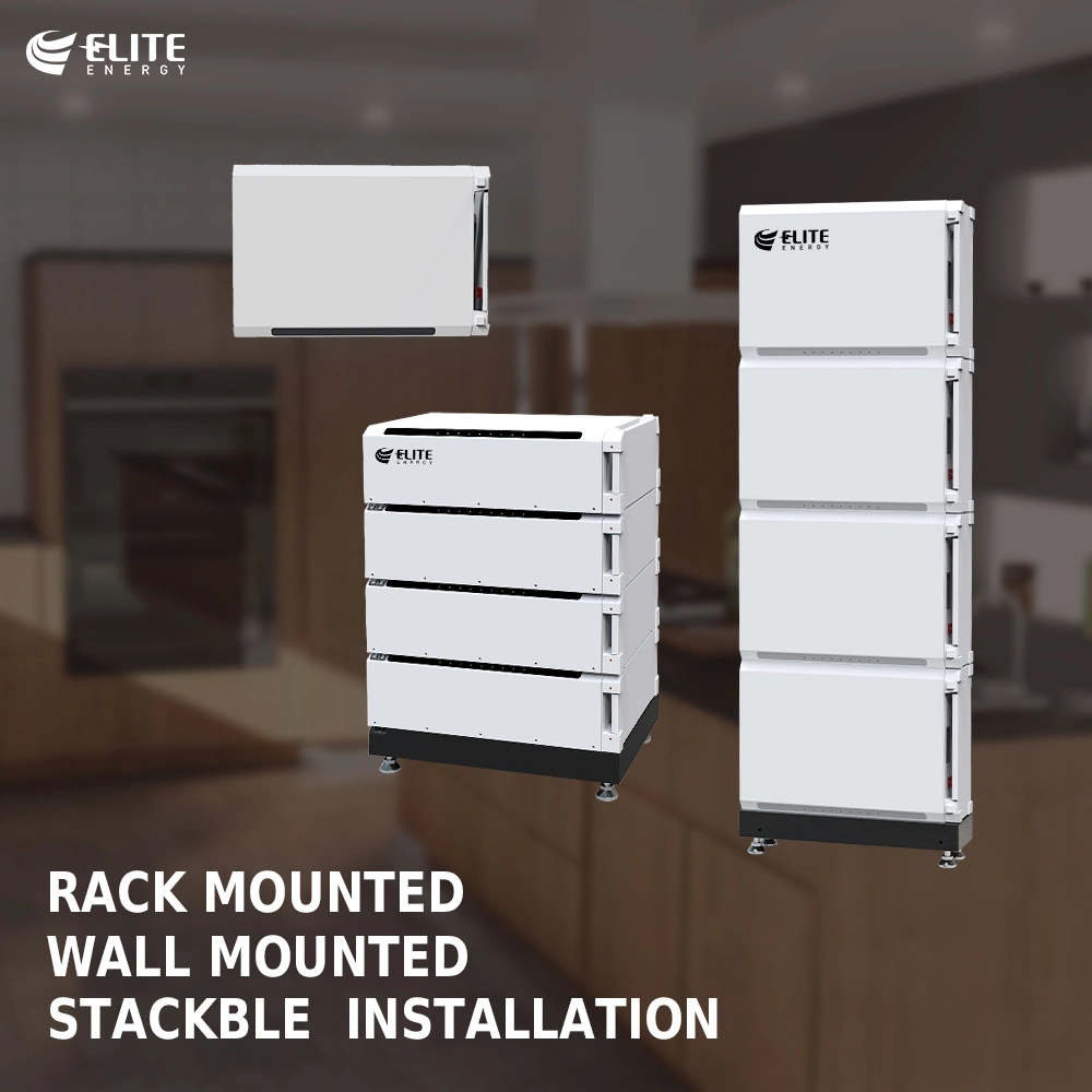 Scalable 5kwh 48V Lithium Battery 100ah 51.2V 10kwh LiFePO4 Ess Li-ion Wall / Rack Mounted Stacked Batterie