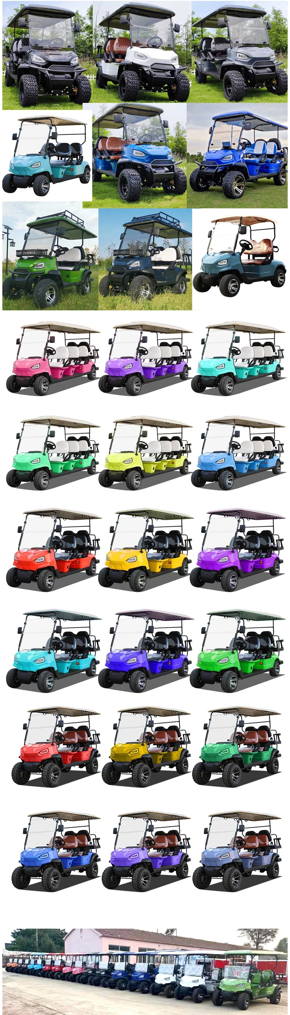 MMC 2 Row 4 Seater 72V 4kw 5kw 7kw Lithium Ion Battery Electric Lifted off Road Golf Carts with Solar Panel