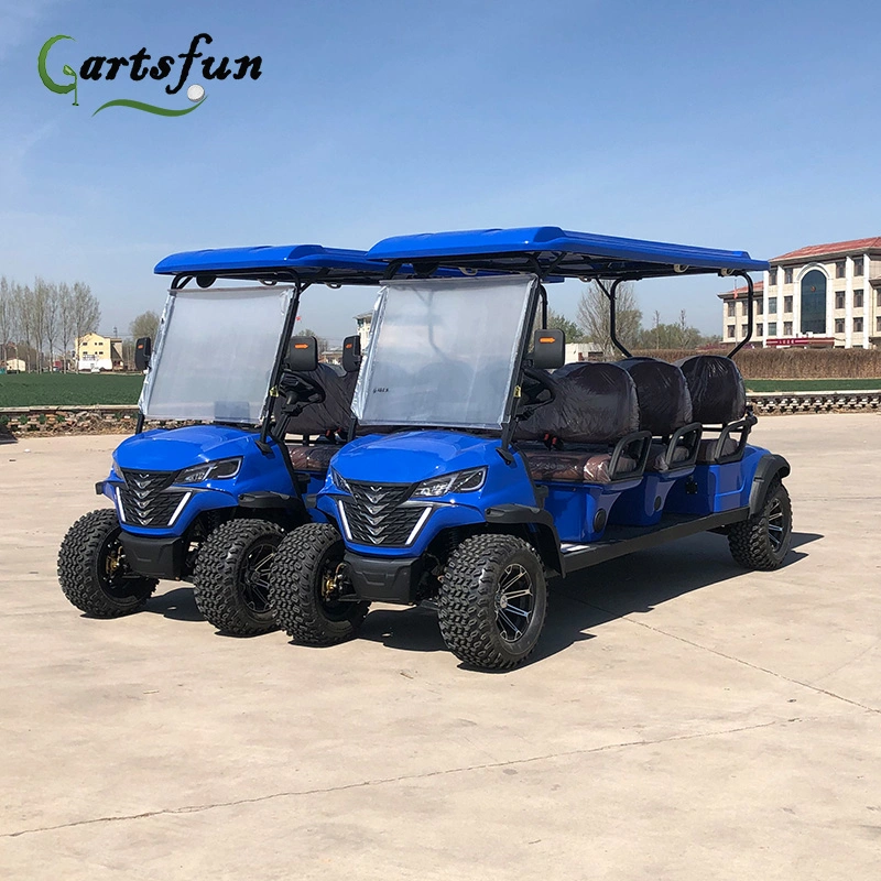 Custom 4 6 8 10 Seater Lithium Batteries Folding Electric Golf Cart 36 Volt 4X4 Golf Buggy