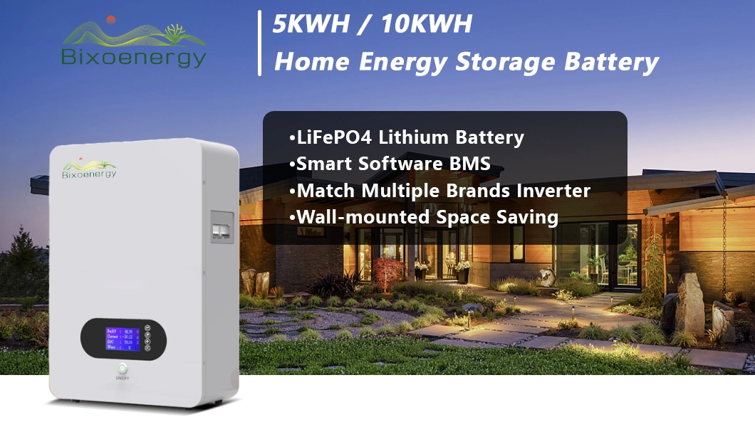 Home Solar System 51.2V 100ah 5kwh 48V LiFePO4 Lithium Ion Battery Powerwall