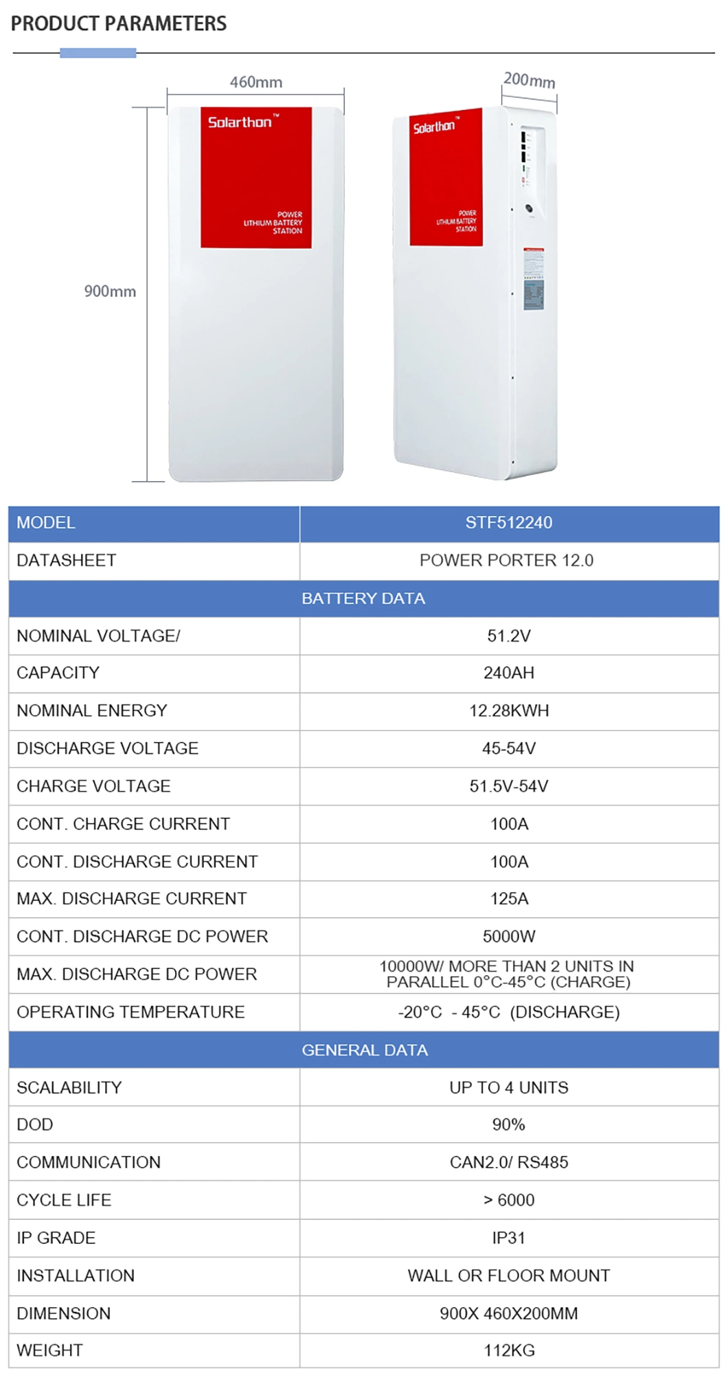 Factory ODM&OEM 51.2 240ah Lifep04 Battery for Electric RV Marine Golf Cart Home Energy Solar Storage